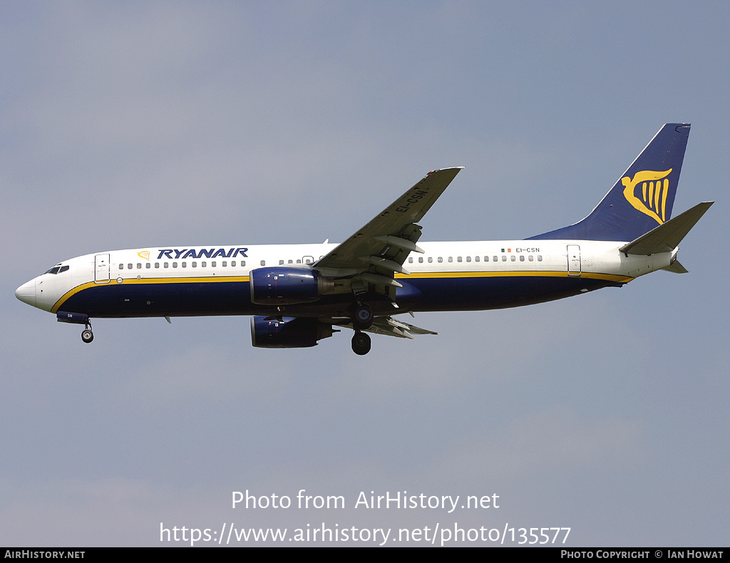 Aircraft Photo of EI-CSN | Boeing 737-8AS | Ryanair | AirHistory.net #135577