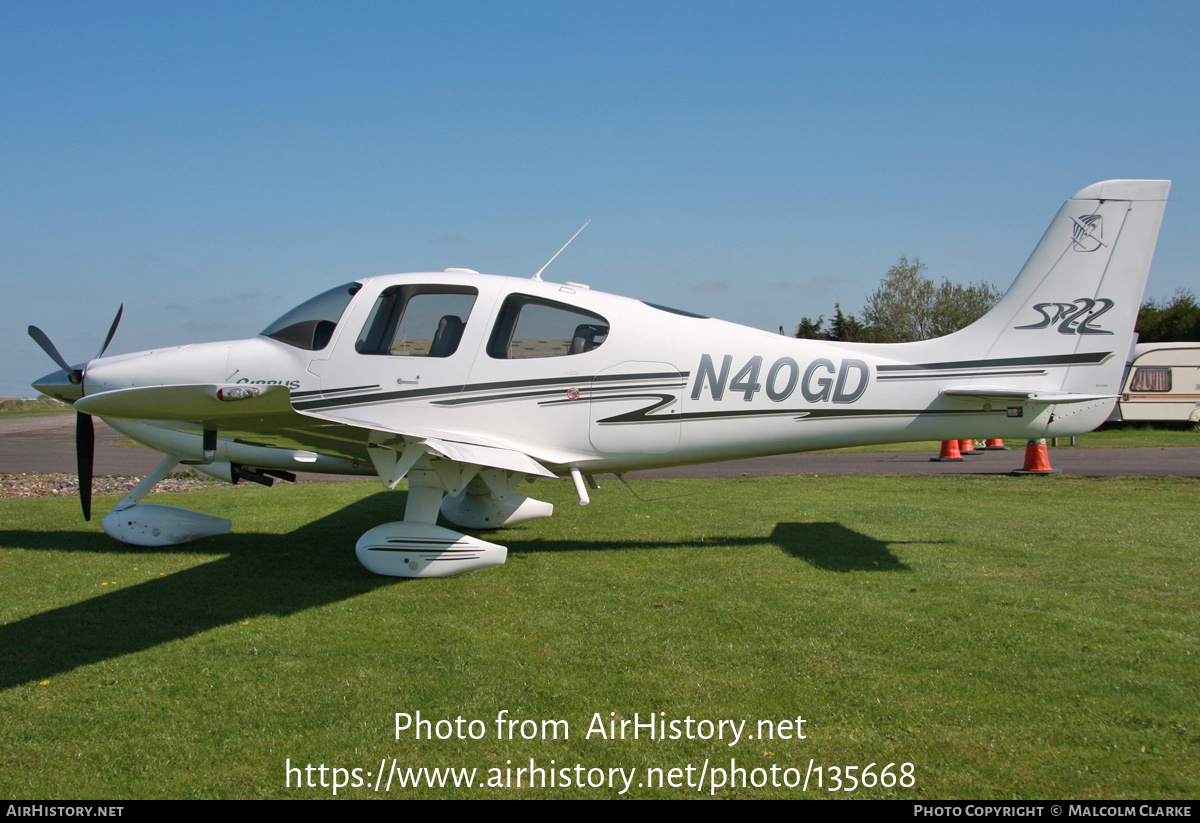 Aircraft Photo of N40GD | Cirrus SR-22 G1 | AirHistory.net #135668