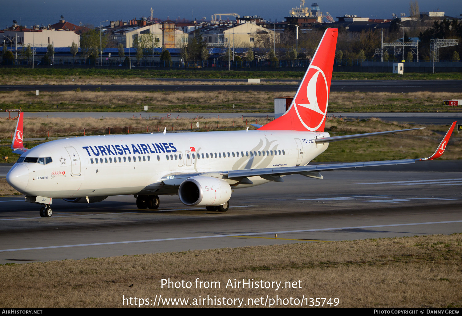 Aircraft Photo of TC-JVZ | Boeing 737-8F2 | Turkish Airlines | AirHistory.net #135749