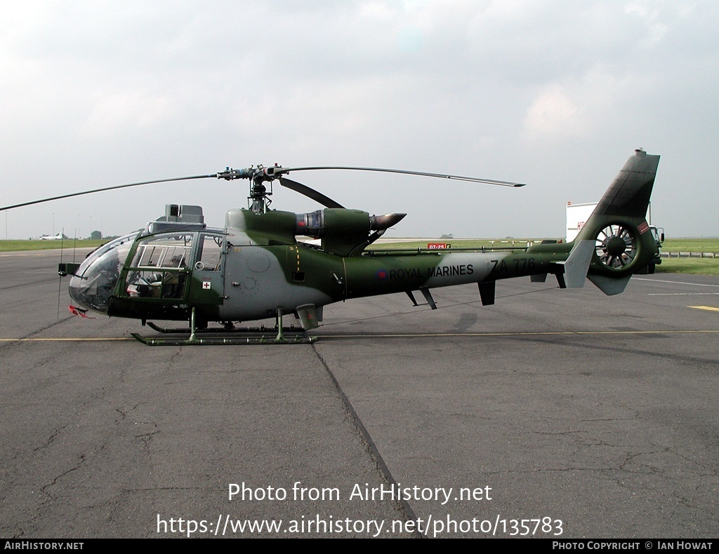 Aircraft Photo of ZA776 | Aerospatiale SA-341B Gazelle AH1 | UK - Marines | AirHistory.net #135783