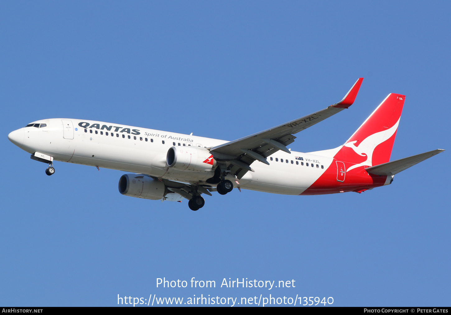 Aircraft Photo of VH-XZL | Boeing 737-838 | Qantas | AirHistory.net #135940