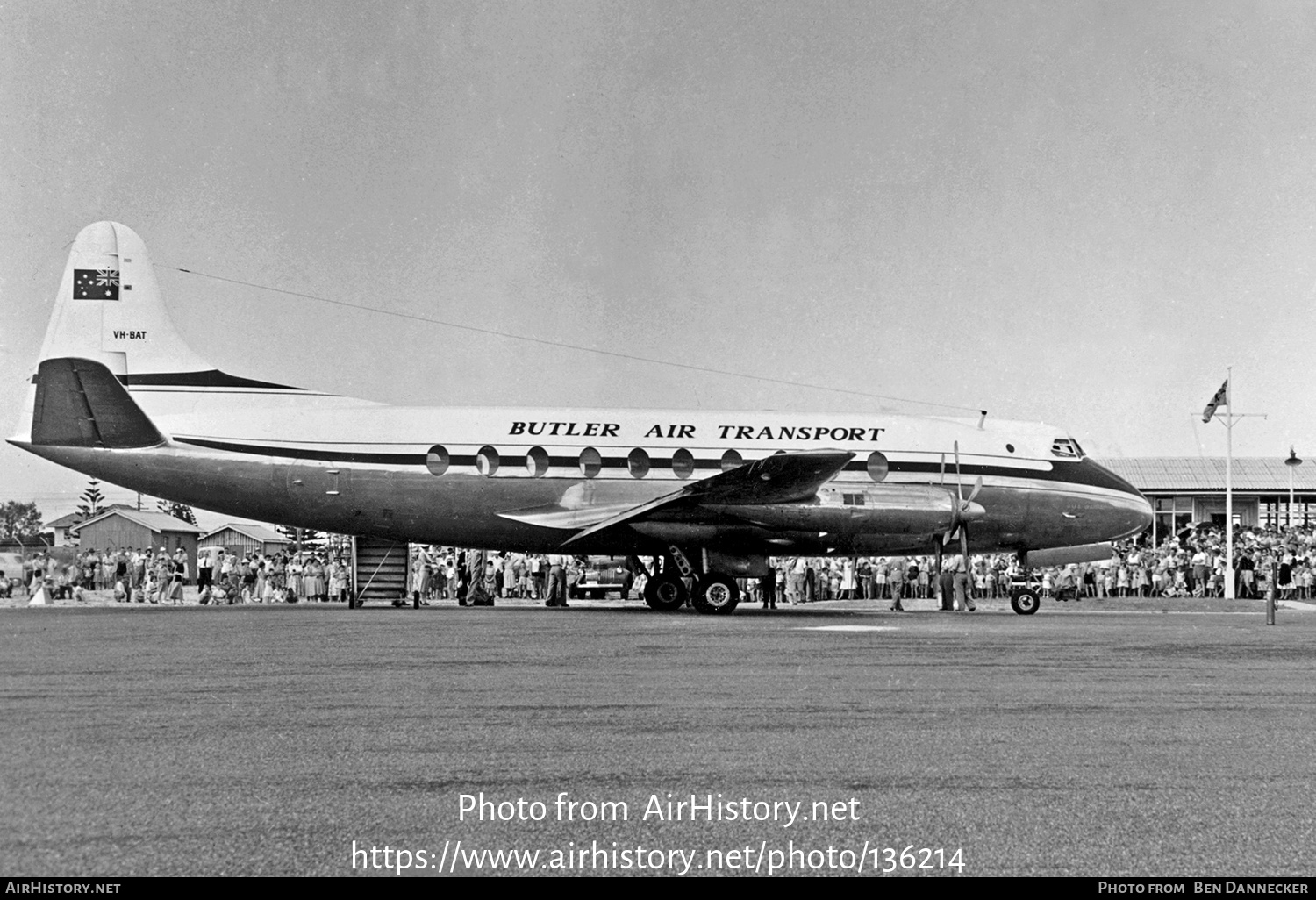 Aircraft Photo of VH-BAT | Vickers 747 Viscount | Butler Air Transport | AirHistory.net #136214