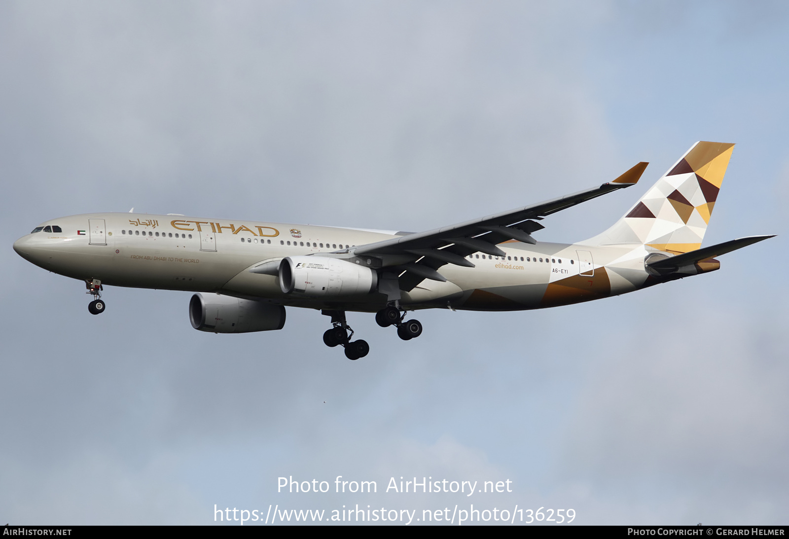 Aircraft Photo of A6-EYI | Airbus A330-243 | Etihad Airways | AirHistory.net #136259