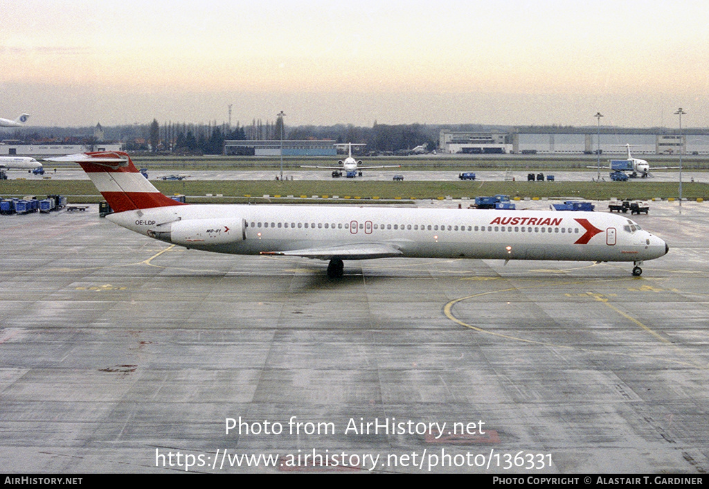 Aircraft Photo of OE-LDP | McDonnell Douglas MD-81 (DC-9-81) | Austrian Airlines | AirHistory.net #136331