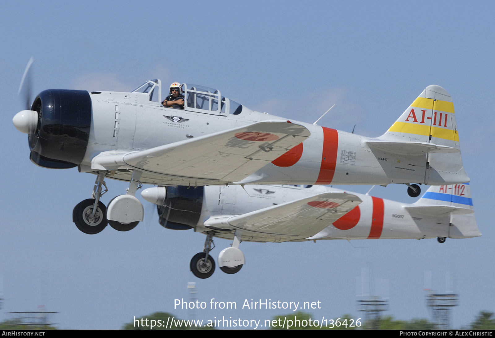 Aircraft Photo of N4447 / AI-111 | North American T-6 / A6M Zero (mod) | Commemorative Air Force | Japan - Navy | AirHistory.net #136426