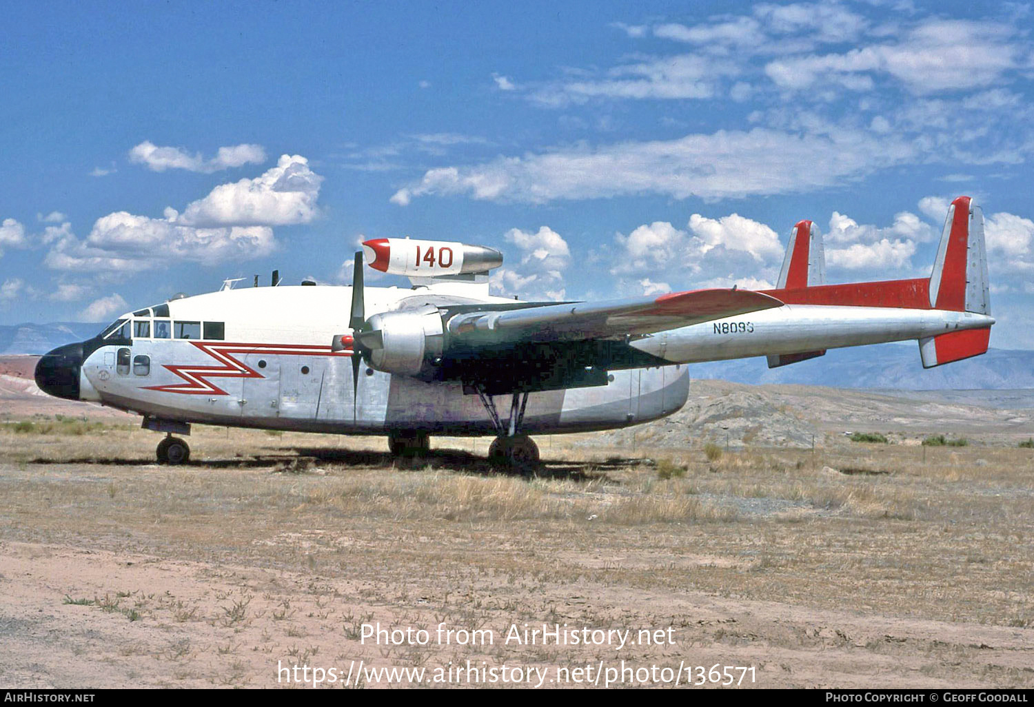 Aircraft Photo of N8093 | Fairchild C-119G(AT) Flying Boxcar | Hawkins & Powers Aviation | AirHistory.net #136571