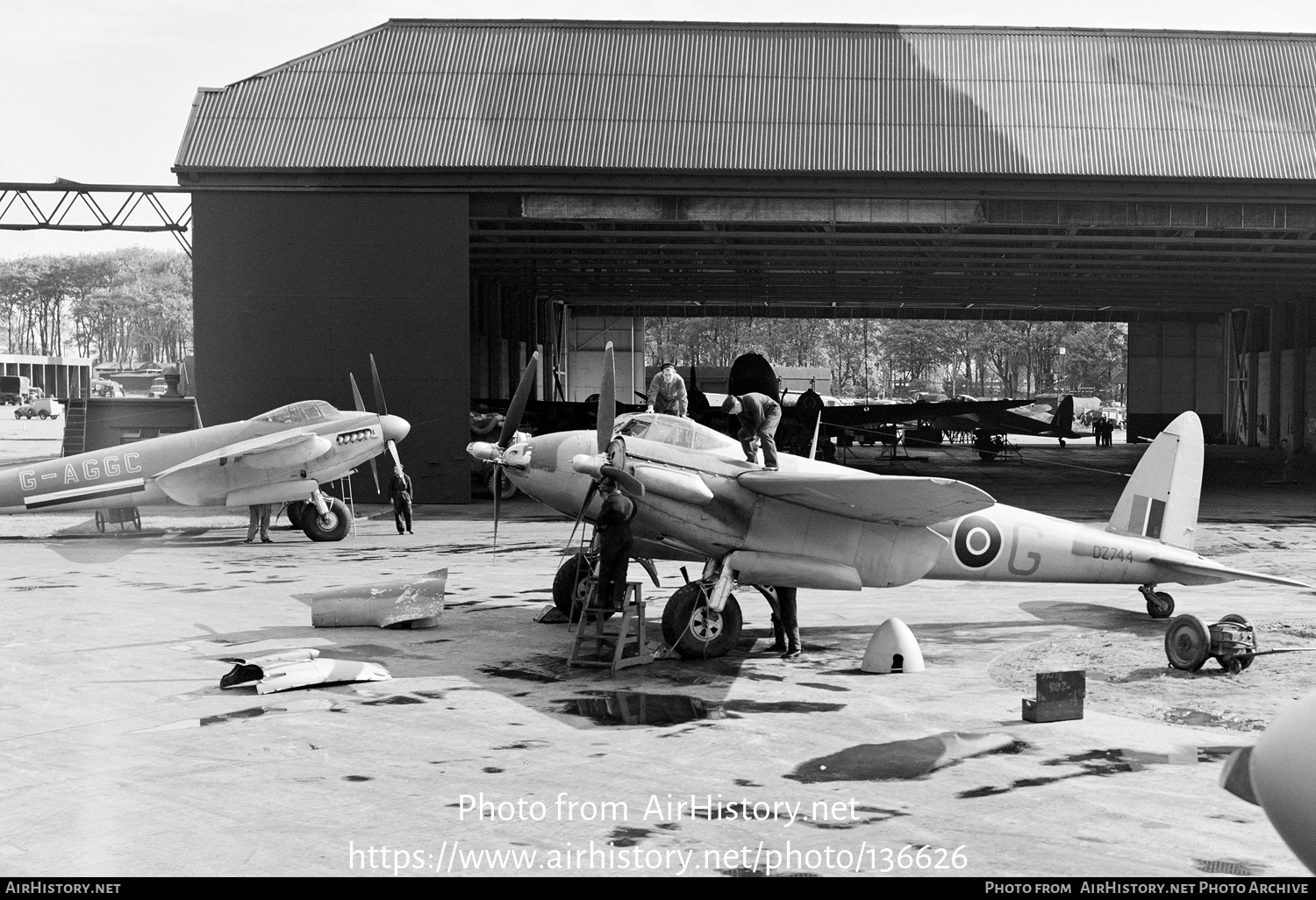 Aircraft Photo of DZ744 | De Havilland D.H. 98 Mosquito F2 | UK - Air Force | AirHistory.net #136626