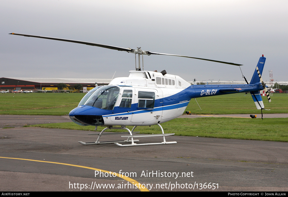 Aircraft Photo of G-BLGV | Bell AB-206B-2 JetRanger II | Heliflight | AirHistory.net #136651