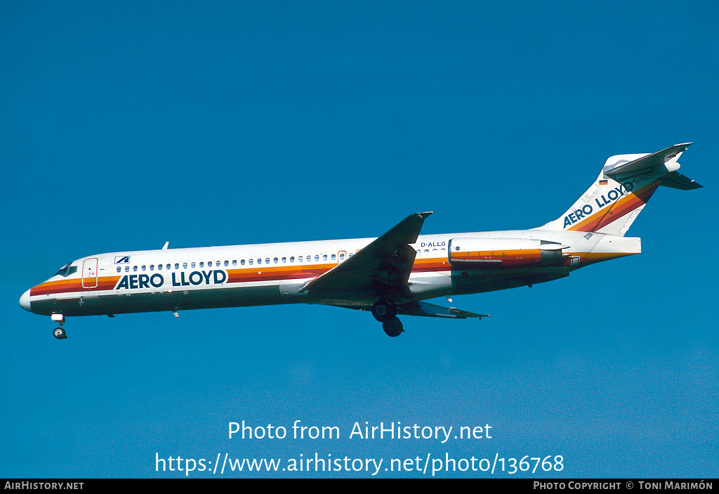 Aircraft Photo of D-ALLG | McDonnell Douglas MD-87 (DC-9-87) | Aero Lloyd | AirHistory.net #136768