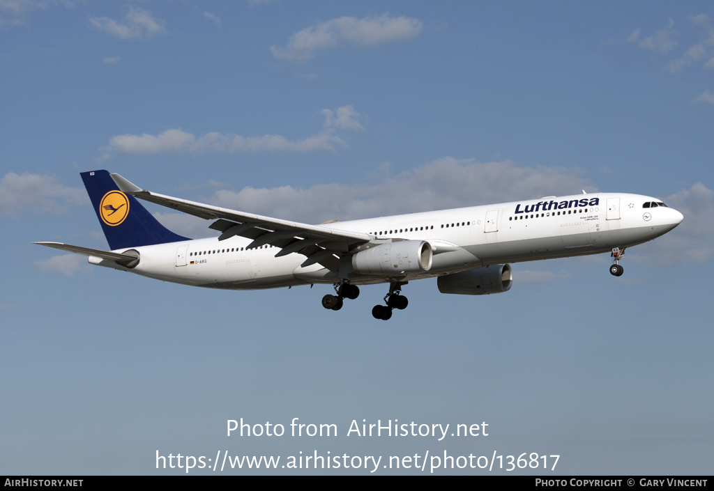 Aircraft Photo of D-AIKG | Airbus A330-343E | Lufthansa | AirHistory.net #136817