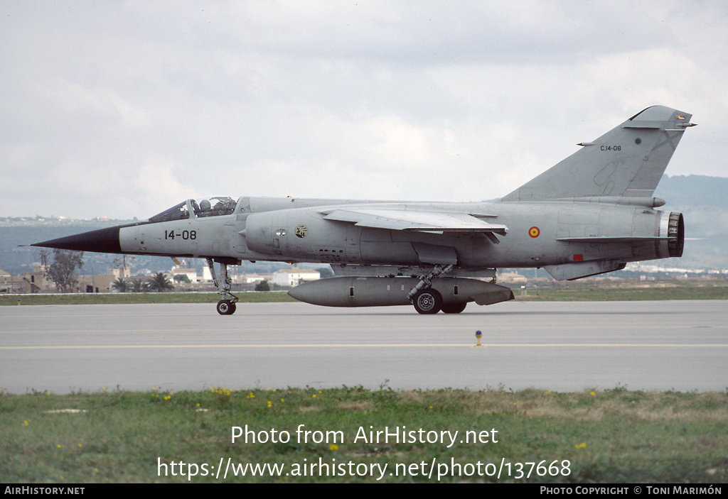 Aircraft Photo of C.14-08 | Dassault Mirage F1CE | Spain - Air Force | AirHistory.net #137668