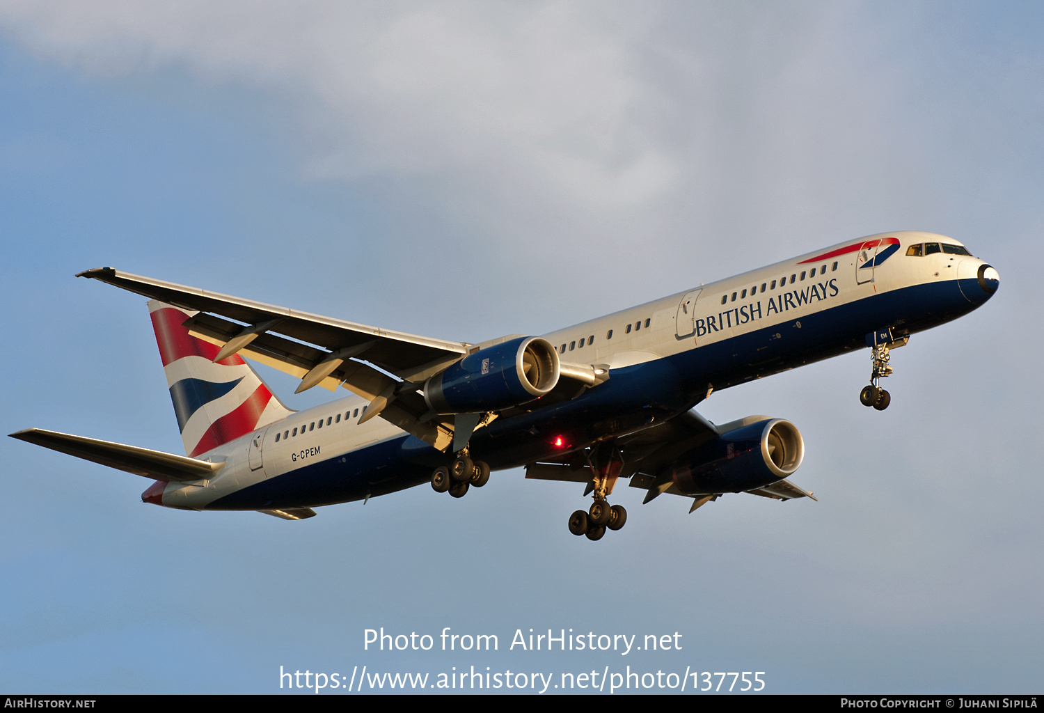 Aircraft Photo of G-CPEM | Boeing 757-236 | British Airways | AirHistory.net #137755