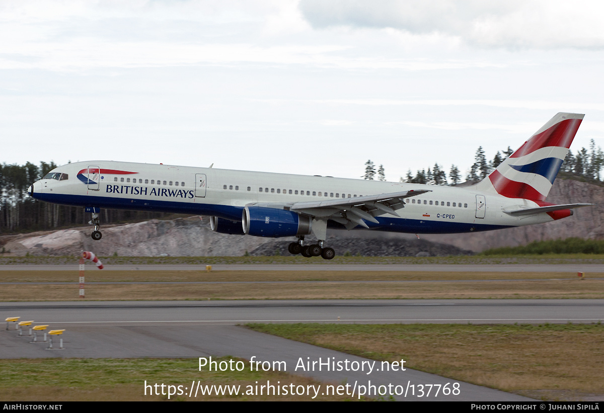 Aircraft Photo of G-CPEO | Boeing 757-236 | British Airways | AirHistory.net #137768