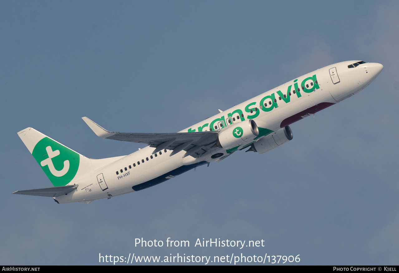 Aircraft Photo of PH-HXF | Boeing 737-800 | Transavia | AirHistory.net #137906