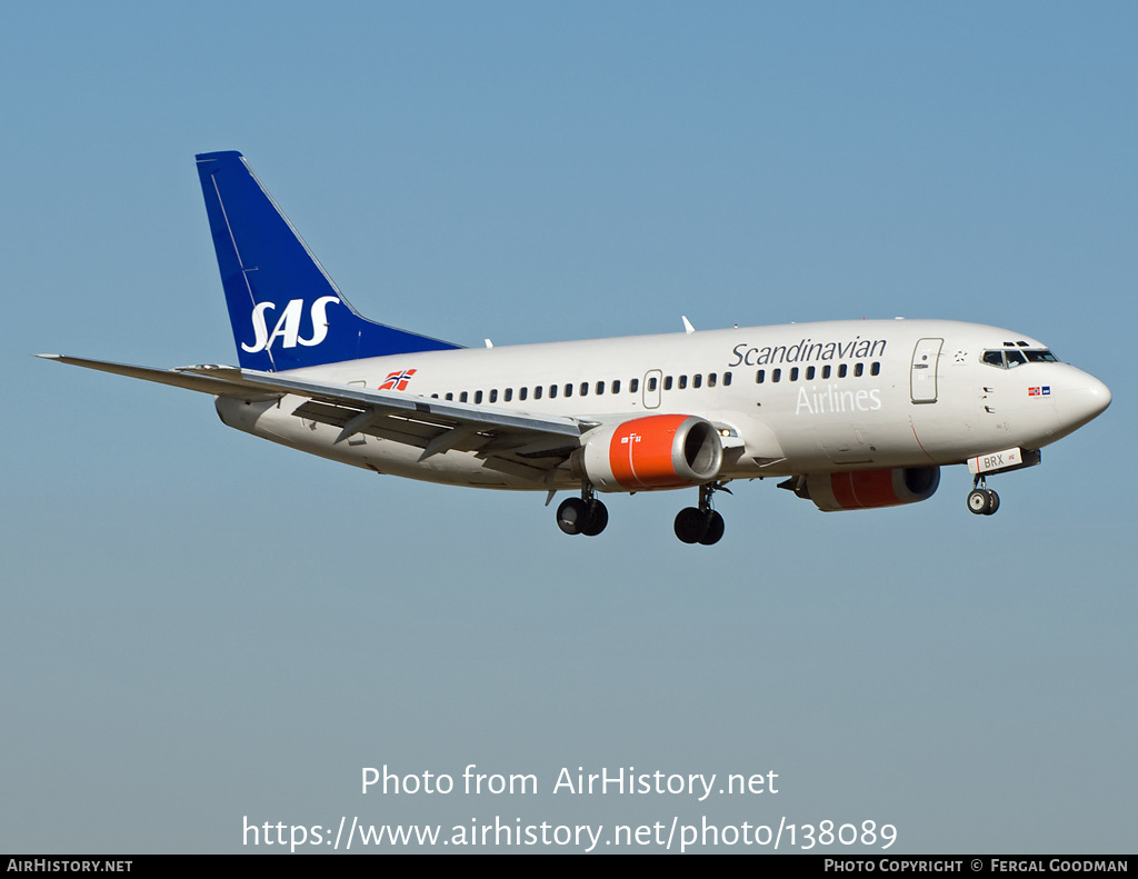 Aircraft Photo of LN-BRX | Boeing 737-505 | Scandinavian Airlines - SAS | AirHistory.net #138089