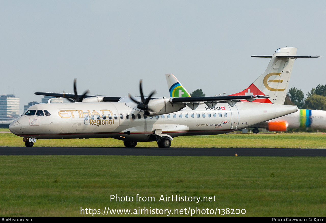 Aircraft Photo of HB-ACA | ATR ATR-72-500 (ATR-72-212A) | Etihad Regional | AirHistory.net #138200