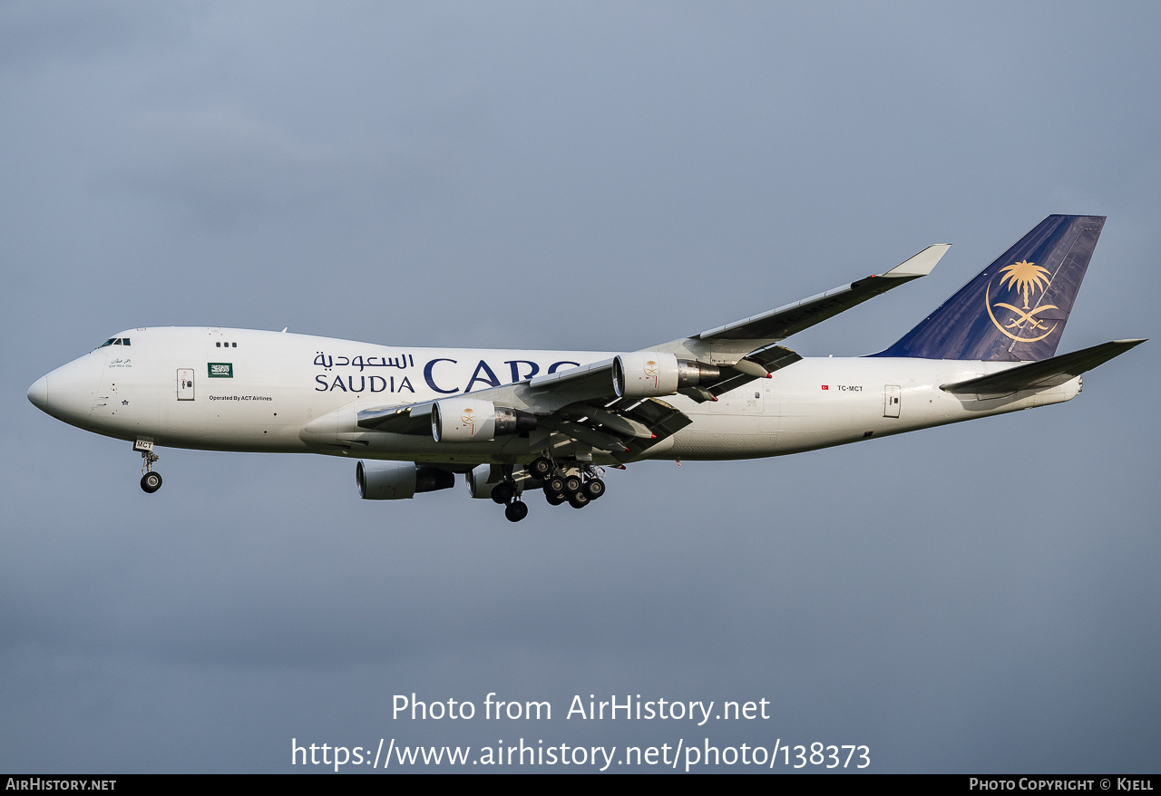 Aircraft Photo of TC-MCT | Boeing 747-412F/SCD | Saudia - Saudi Arabian Airlines Cargo | AirHistory.net #138373