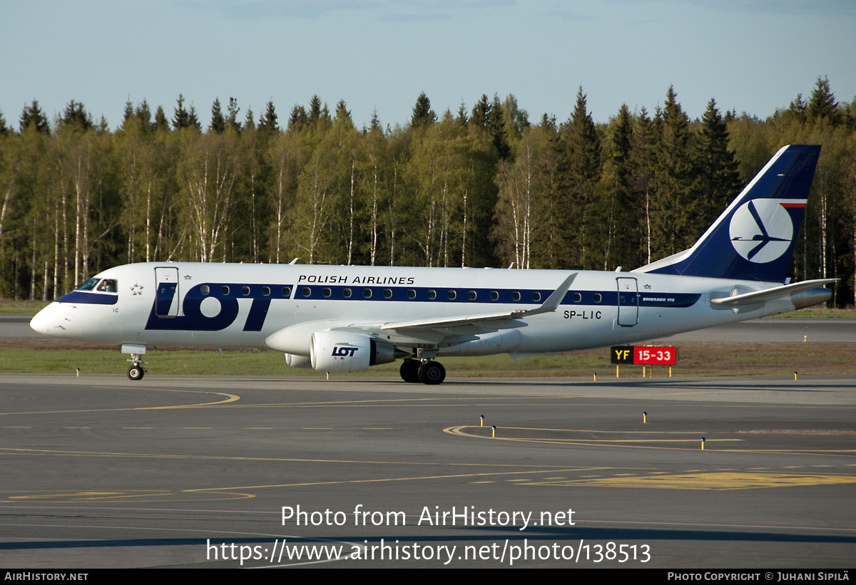 Aircraft Photo of SP-LIC | Embraer 175LR (ERJ-170-200LR) | LOT Polish Airlines - Polskie Linie Lotnicze | AirHistory.net #138513