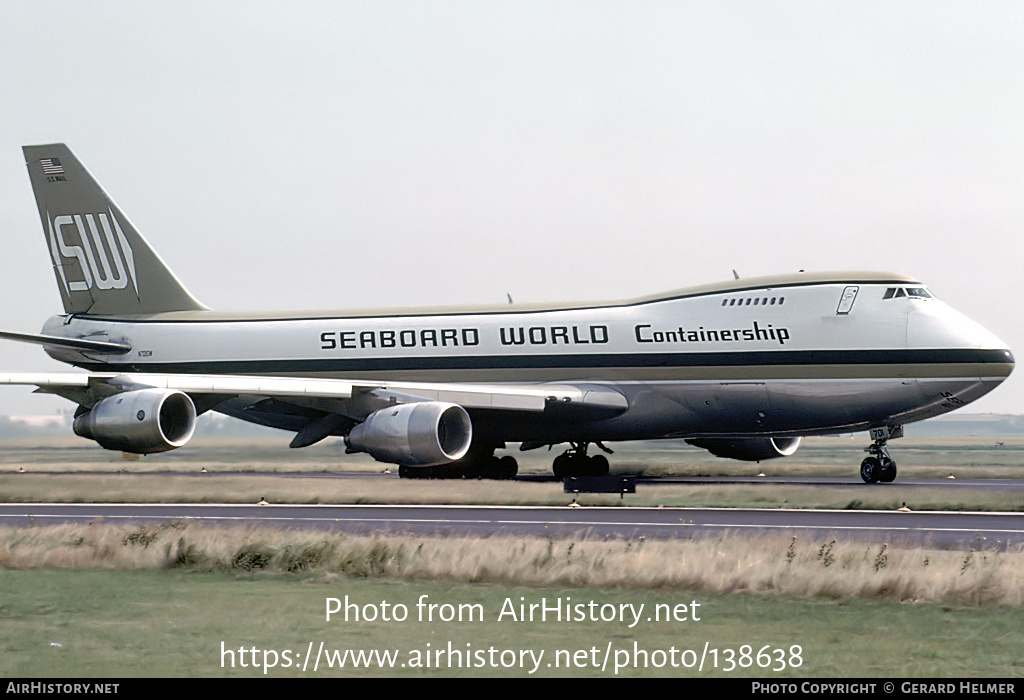 Aircraft Photo of N701SW | Boeing 747-245F/SCD | Seaboard World Airlines | AirHistory.net #138638