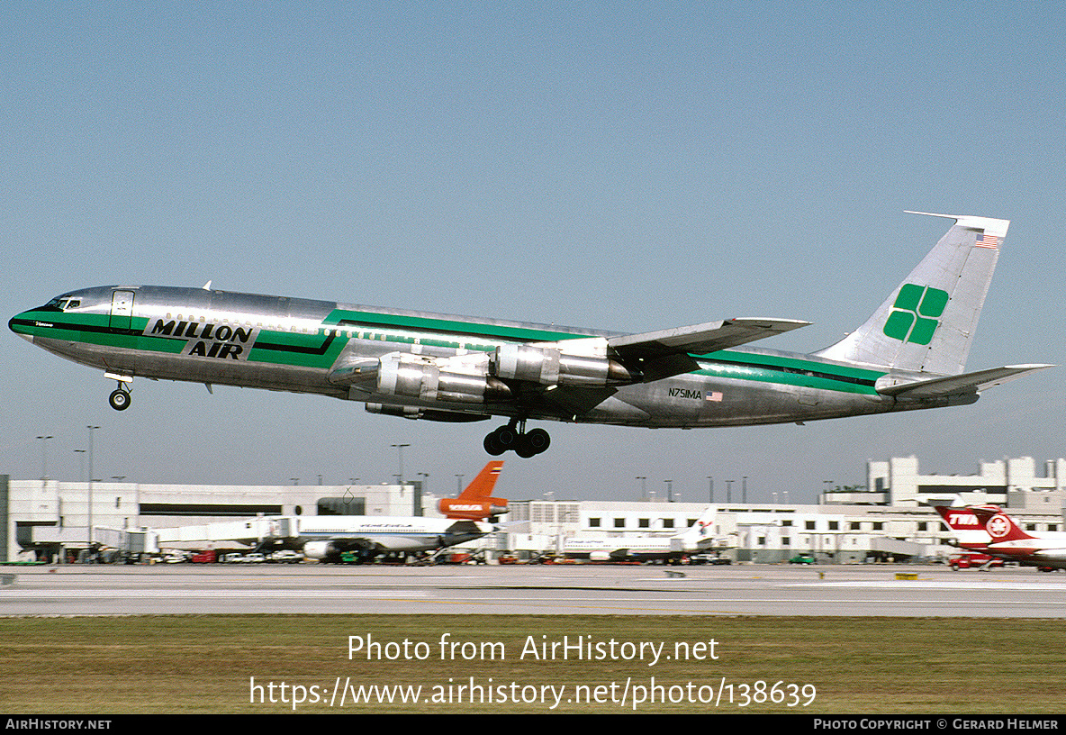 Aircraft Photo of N751MA | Boeing 707-323C | Millon Air | AirHistory.net #138639