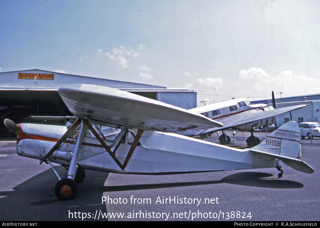 Aircraft Photo of VH-UQB | De Havilland D.H. 80A Puss Moth | Marshall Airways | AirHistory.net #138824