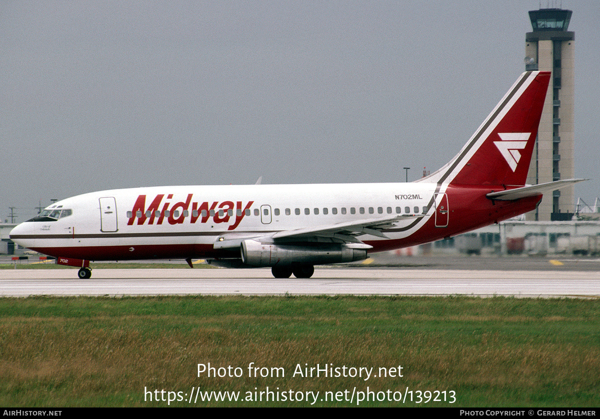 Aircraft Photo of N702ML | Boeing 737-2T4/Adv | Midway Airlines | AirHistory.net #139213