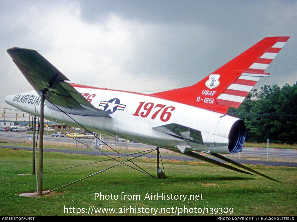 Aircraft Photo of 54-1851 / 0-1851 | North American F-100C Super Sabre | USA - Air Force | AirHistory.net #139309