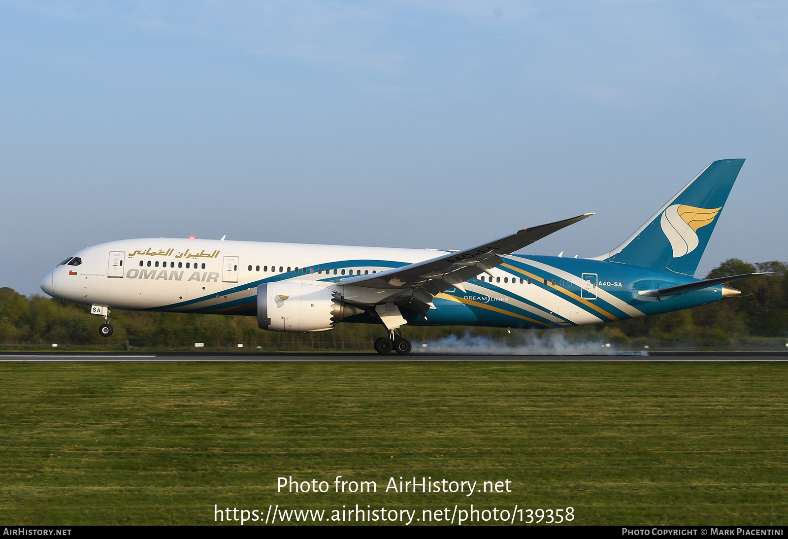 Aircraft Photo of A4O-SA | Boeing 787-8 Dreamliner | Oman Air | AirHistory.net #139358