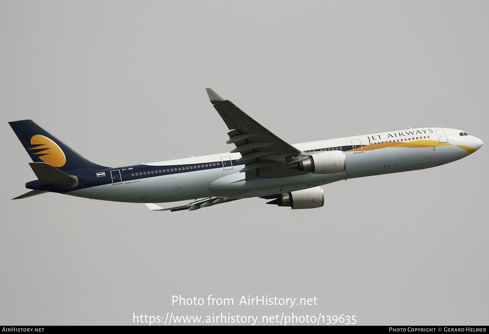 Aircraft Photo of VT-JWR | Airbus A330-302 | Jet Airways | AirHistory.net #139635