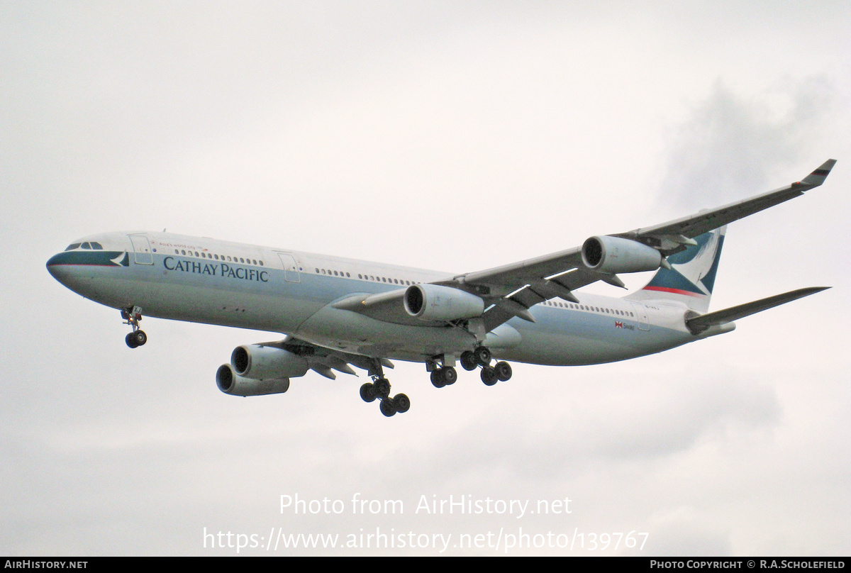 Aircraft Photo of B-HXJ | Airbus A340-313X | Cathay Pacific Airways | AirHistory.net #139767