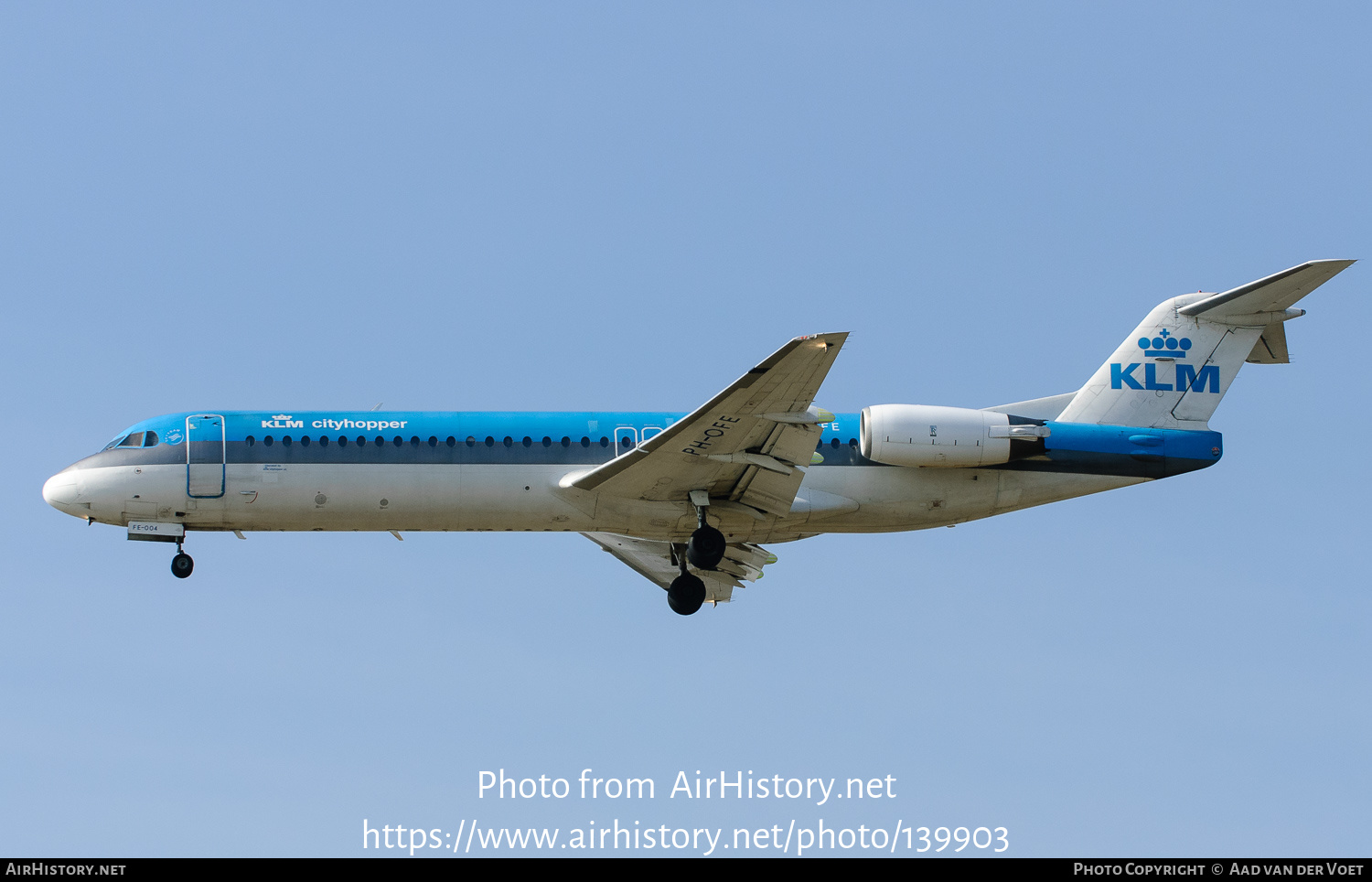 Aircraft Photo of PH-OFE | Fokker 100 (F28-0100) | KLM Cityhopper | AirHistory.net #139903