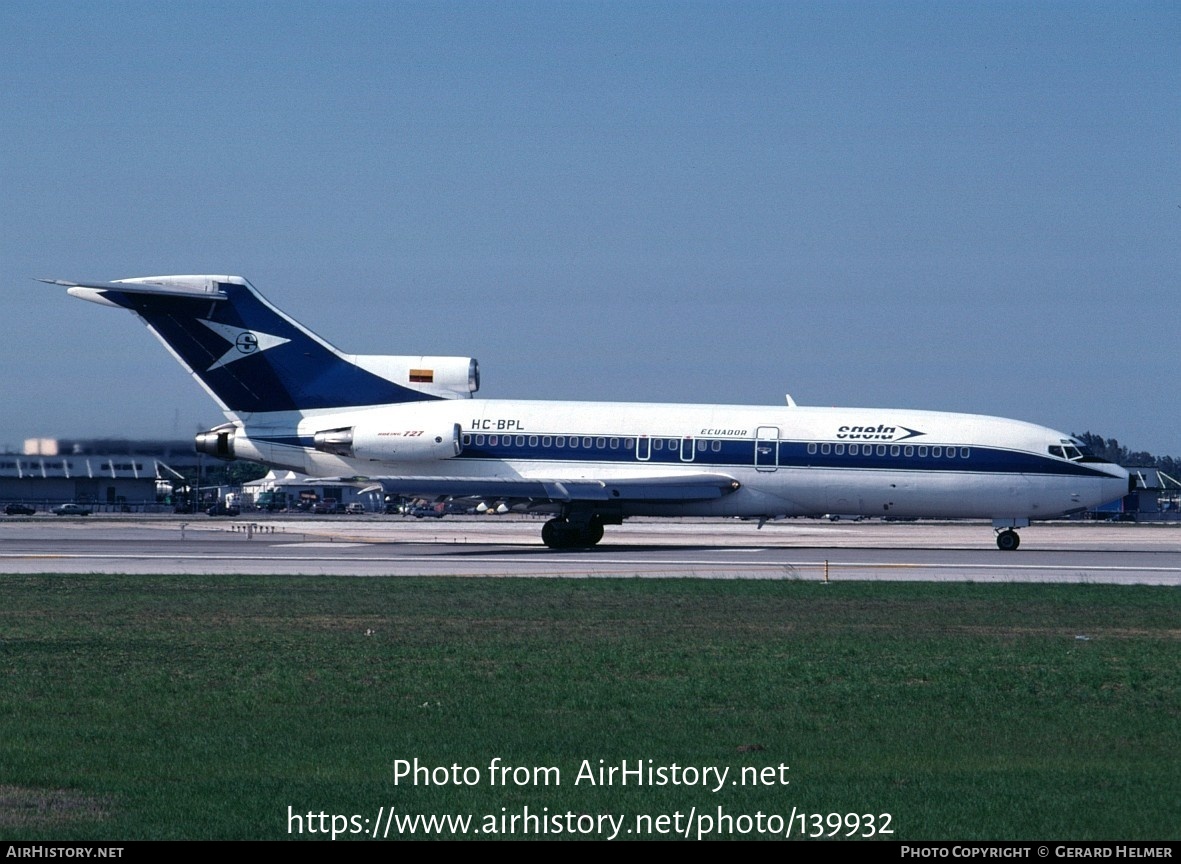 Aircraft Photo of HC-BPL | Boeing 727-31 | SAETA | AirHistory.net #139932