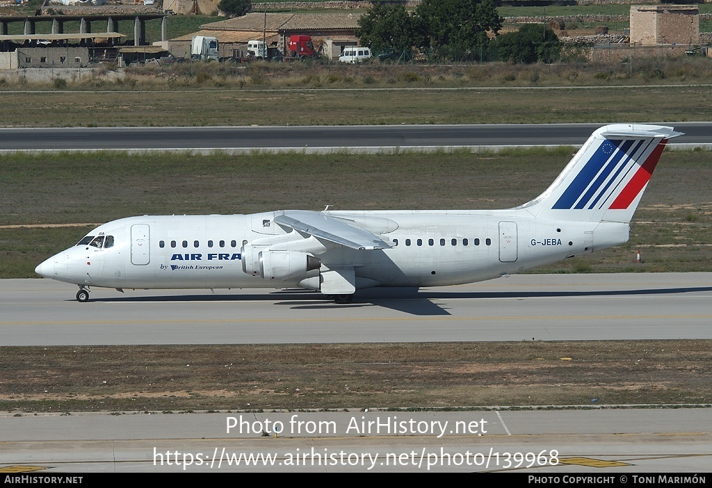 Aircraft Photo of G-JEBA | British Aerospace BAe-146-300 | Air France | AirHistory.net #139968