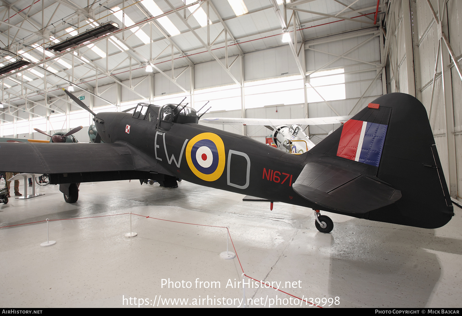 Aircraft Photo of N1671 | Boulton Paul P-82 Defiant I | UK - Air Force | AirHistory.net #139998