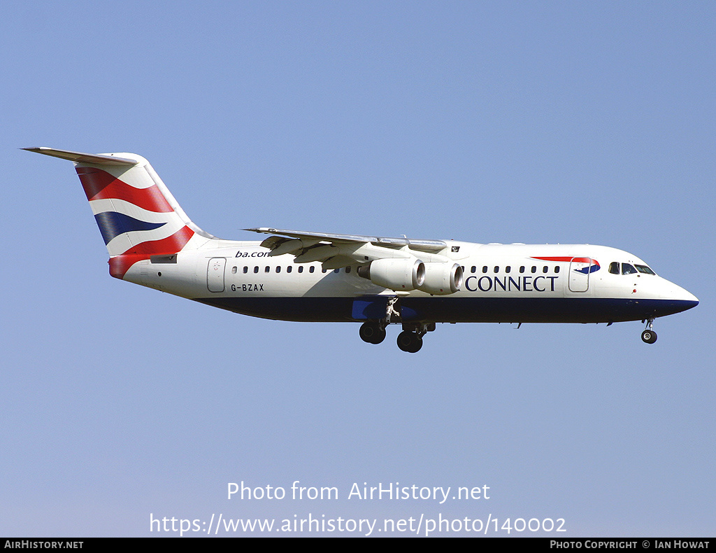 Aircraft Photo of G-BZAX | British Aerospace Avro 146-RJ100 | BA Connect | AirHistory.net #140002