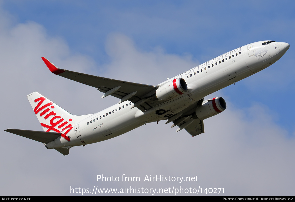 Aircraft Photo of VH-VUF | Boeing 737-8FE | Virgin Australia Airlines | AirHistory.net #140271