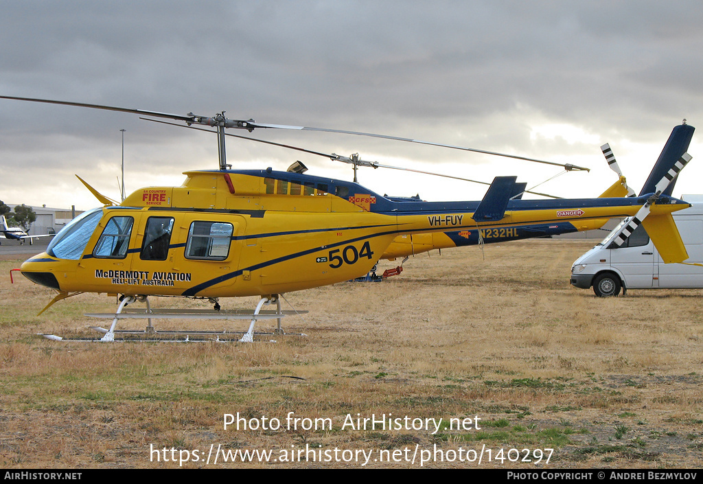 Aircraft Photo of VH-FUY | Bell 206L-1 LongRanger II | McDermott Aviation | AirHistory.net #140297