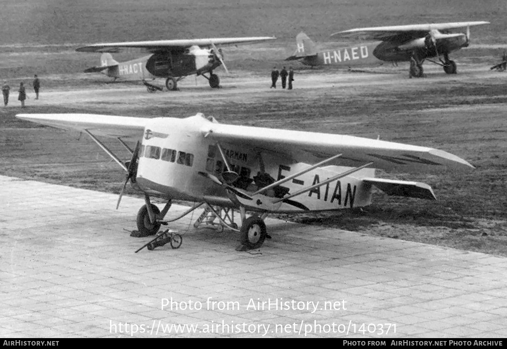 Aircraft Photo of F-AIAN | Farman F.121 Jabiru | Lignes Aériennes Farman | AirHistory.net #140371