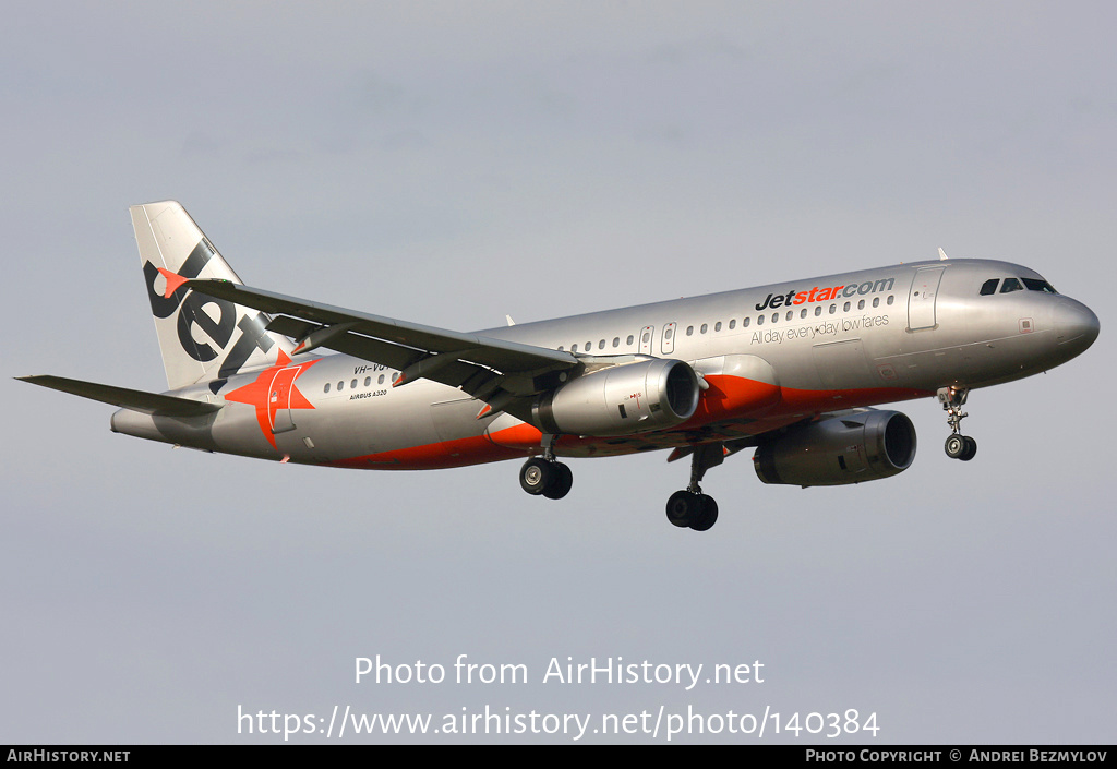 Aircraft Photo of VH-VQY | Airbus A320-232 | Jetstar Airways | AirHistory.net #140384