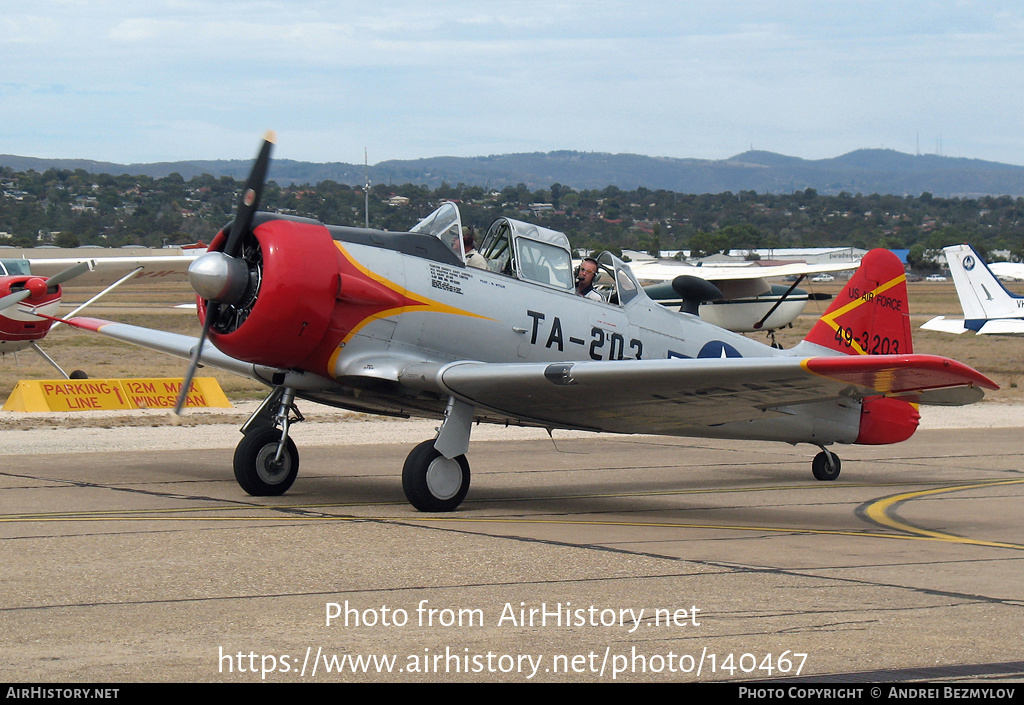 Aircraft Photo of VH-WHF / 49-3203 | North American T-6G Texan | USA - Air Force | AirHistory.net #140467