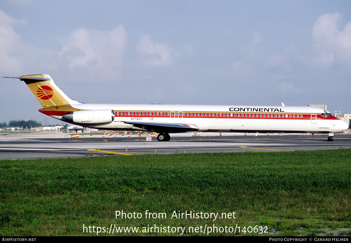 Aircraft Photo of N77827 | McDonnell Douglas MD-82 (DC-9-82) | Continental Airlines | AirHistory.net #140632