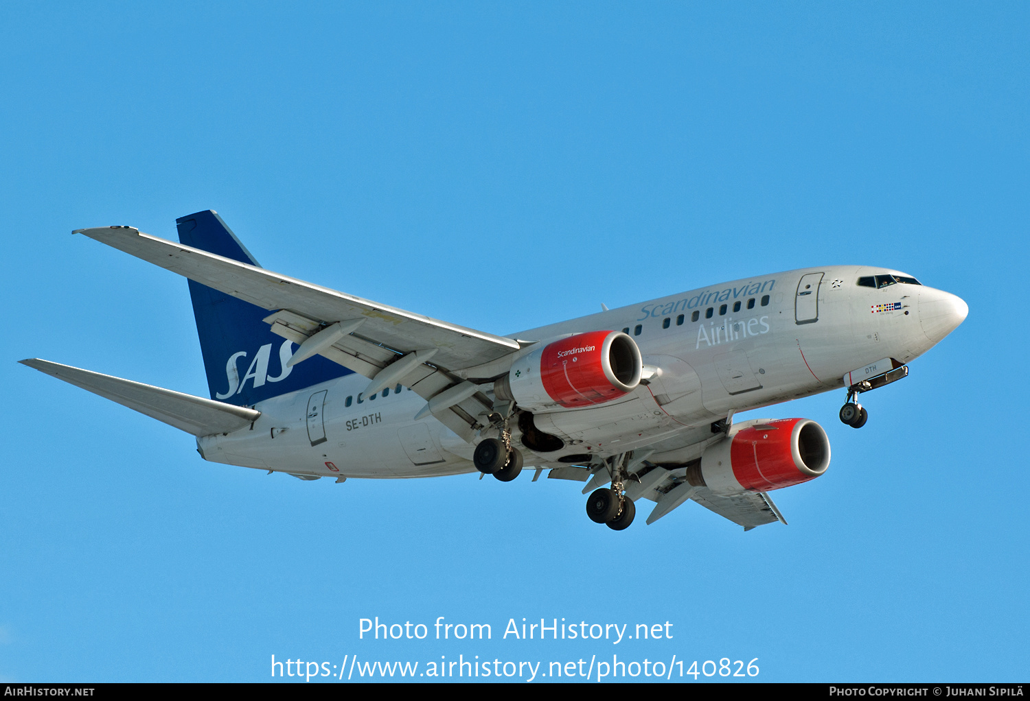 Aircraft Photo of SE-DTH | Boeing 737-683 | Scandinavian Airlines - SAS | AirHistory.net #140826