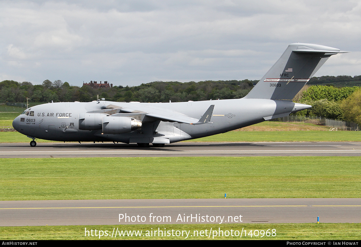 Aircraft Photo of 93-0603 / 30603 | McDonnell Douglas C-17A Globemaster III | USA - Air Force | AirHistory.net #140968