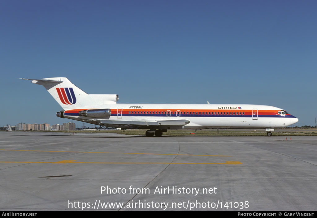 Aircraft Photo of N7268U | Boeing 727-222/Adv | United Airlines | AirHistory.net #141038