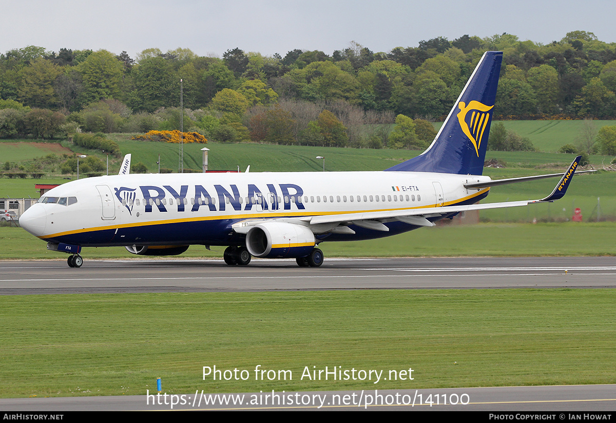 Aircraft Photo of EI-FTA | Boeing 737-800 | Ryanair | AirHistory.net #141100