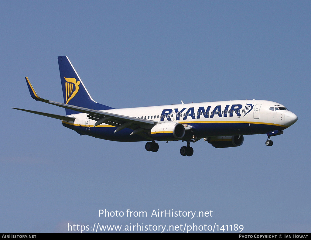 Aircraft Photo of EI-DAN | Boeing 737-8AS | Ryanair | AirHistory.net #141189