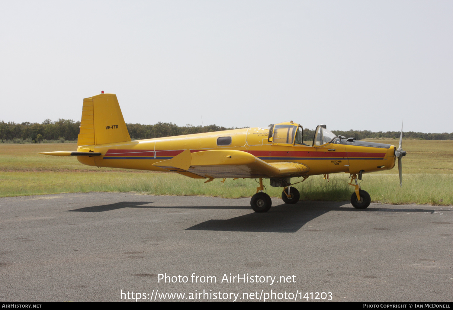 Aircraft Photo of VH-TTD | Fletcher FU-24-950 | AirHistory.net #141203