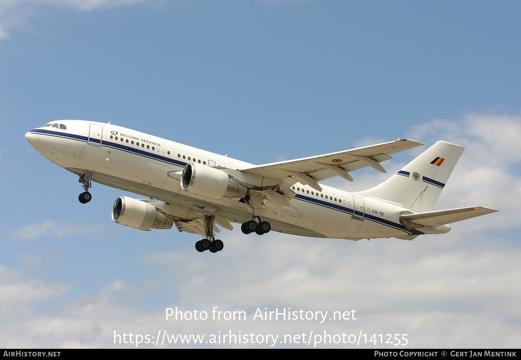 Aircraft Photo of CA-02 | Airbus A310-222 | Belgium - Air Force | AirHistory.net #141255