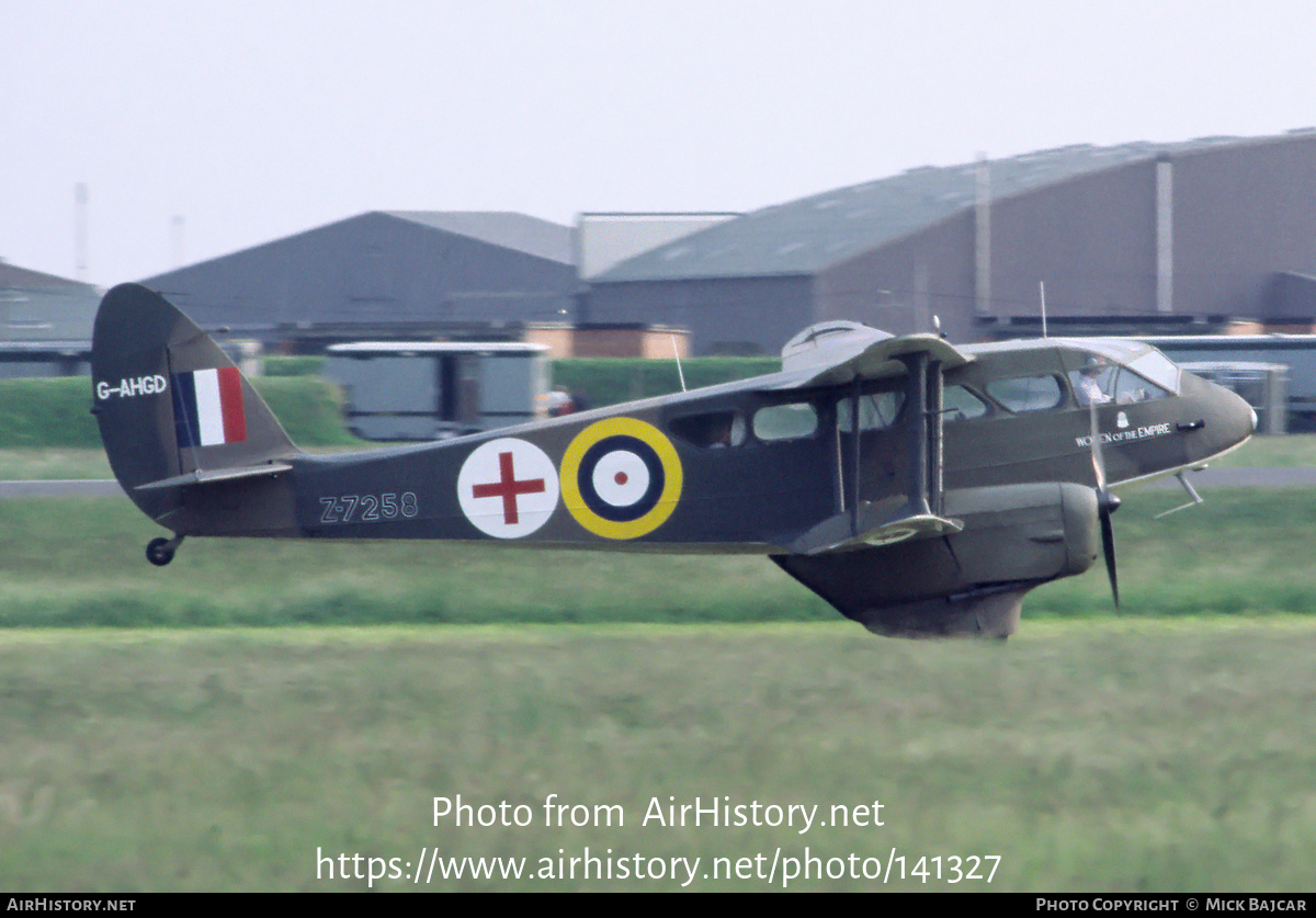 Aircraft Photo of G-AHGD / Z7258 | De Havilland D.H. 89A Dragon Rapide | UK - Air Force | AirHistory.net #141327