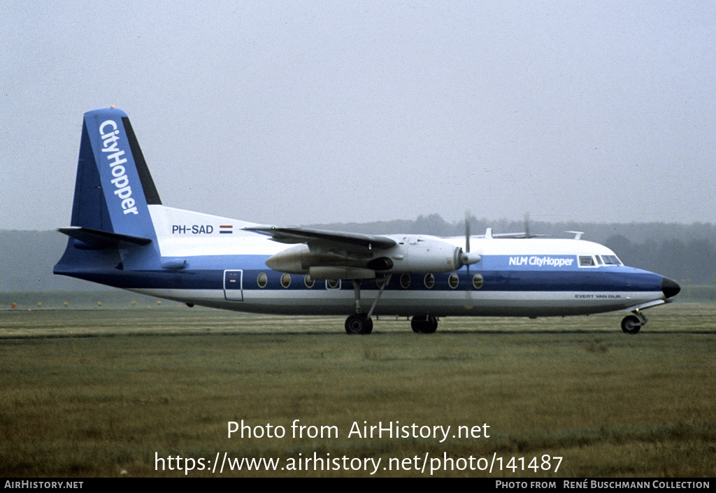 Aircraft Photo of PH-SAD | Fokker F27-200 Friendship | NLM Cityhopper | AirHistory.net #141487